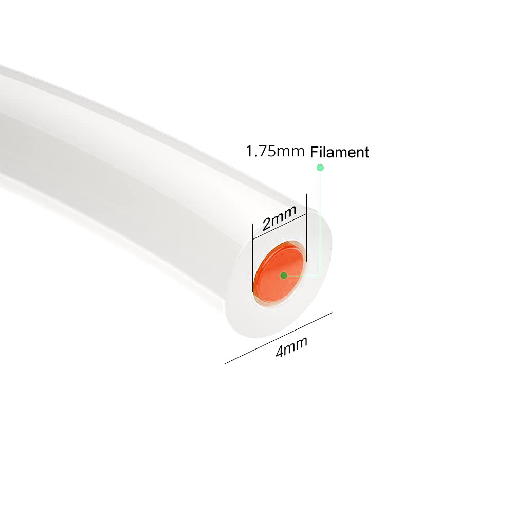 PTFE Teflon Tube 2mm ID / 4mm OD for 1.75 mm Filament