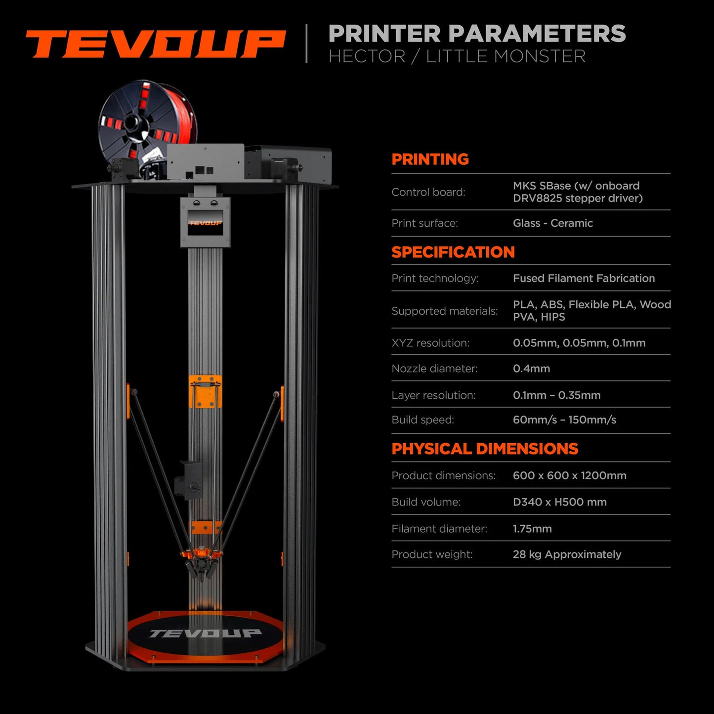 Little Monster 3D Printer (340*500mm)