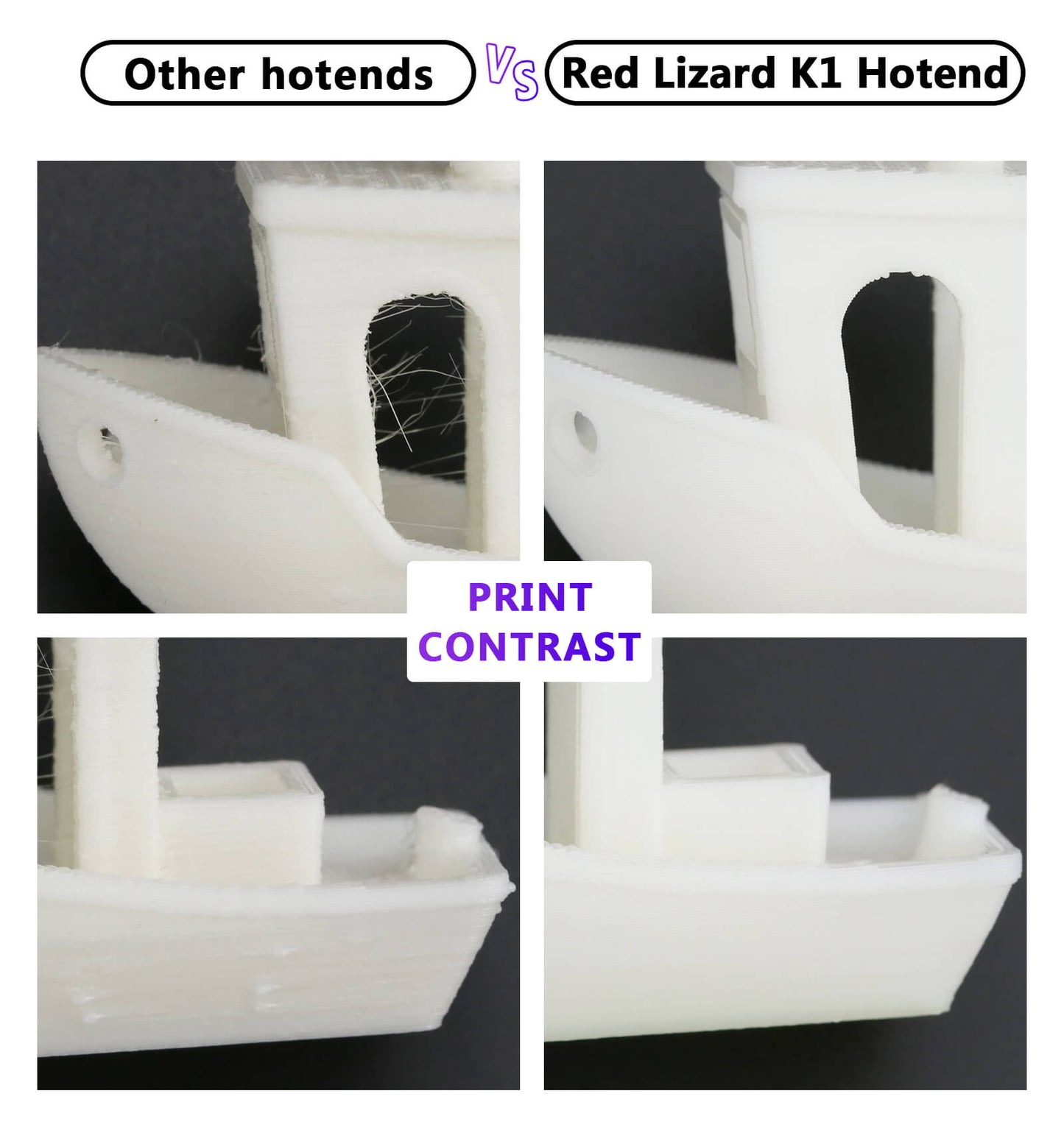 3D Red Lizard Clone k1 V6 Hotend