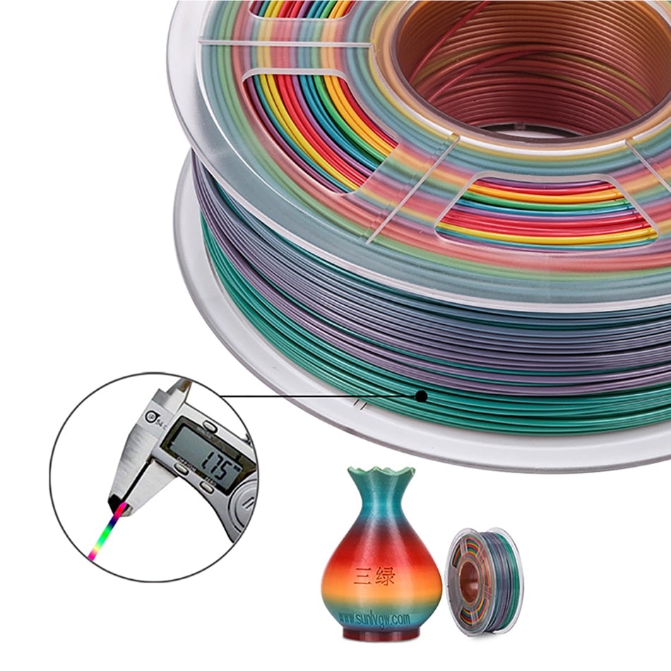 1KG 1.75mm PLA Rainbow Filament