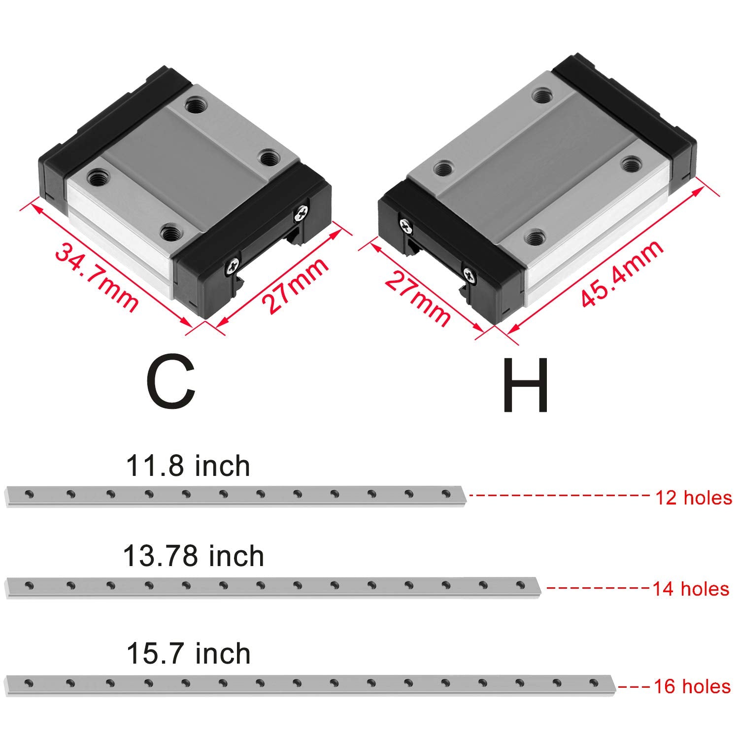 MGN12H Linear Rail Guide for 3D Printer CNC XYZ DIY Engraving