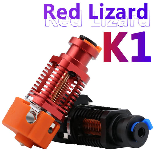 3D Red Lizard Clone k1 V6 Hotend